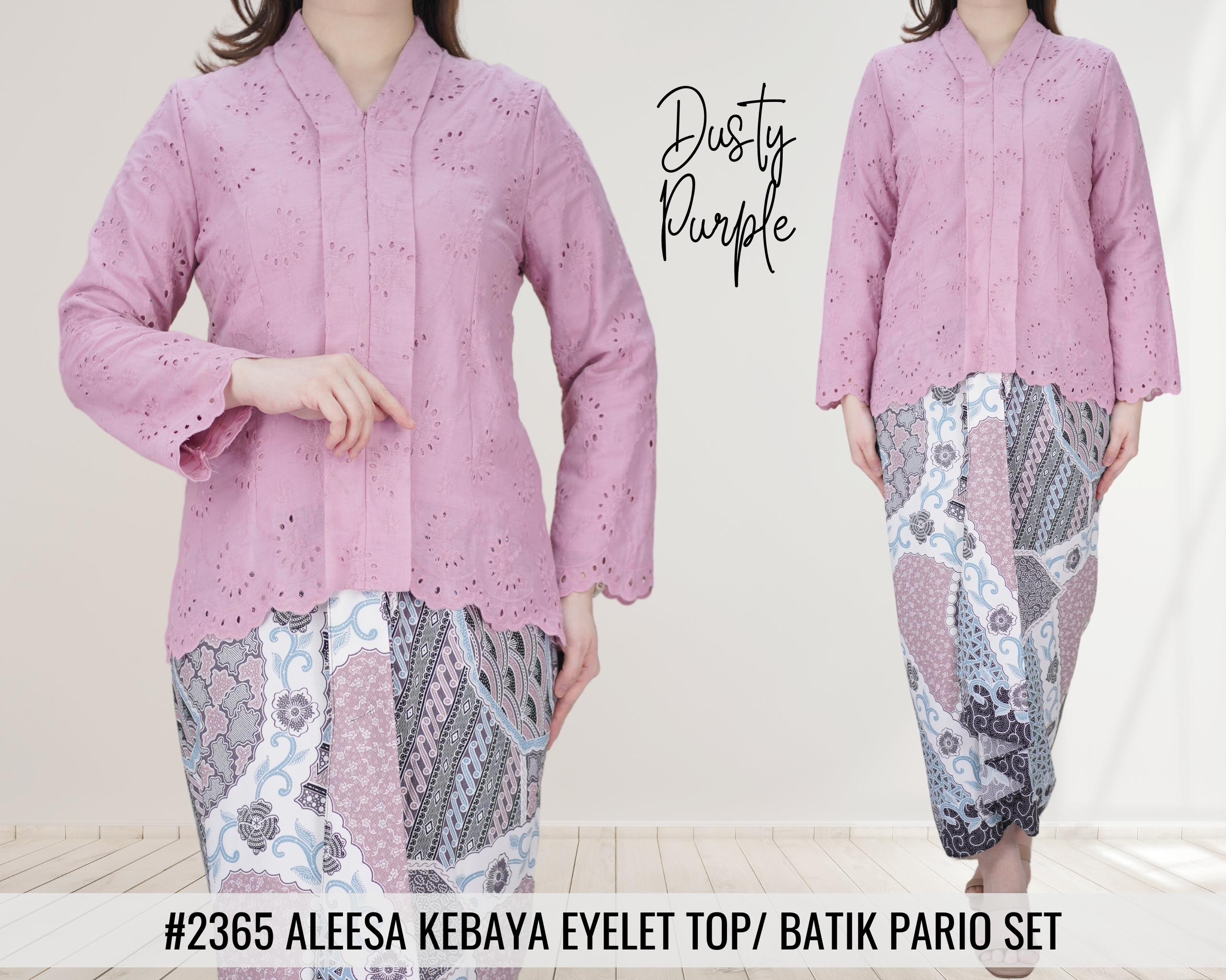 JJ COUTURE ALEESA KEBAYA EYELET TOP/ BATIK INSTANT PARIO SET | Shopee ...