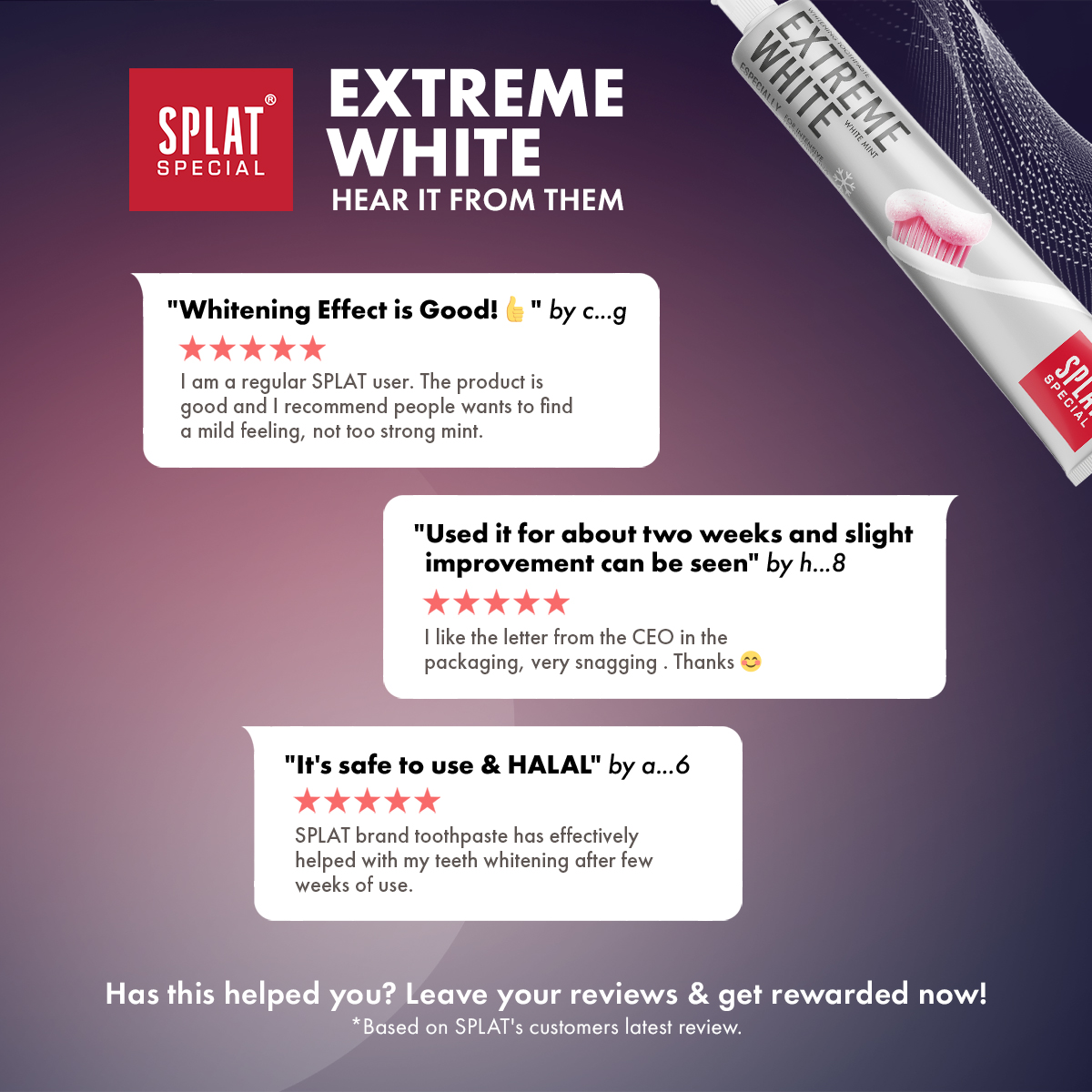 SPLAT Extreme White Toothpaste Intensive Teeth Whitening, Protection ...
