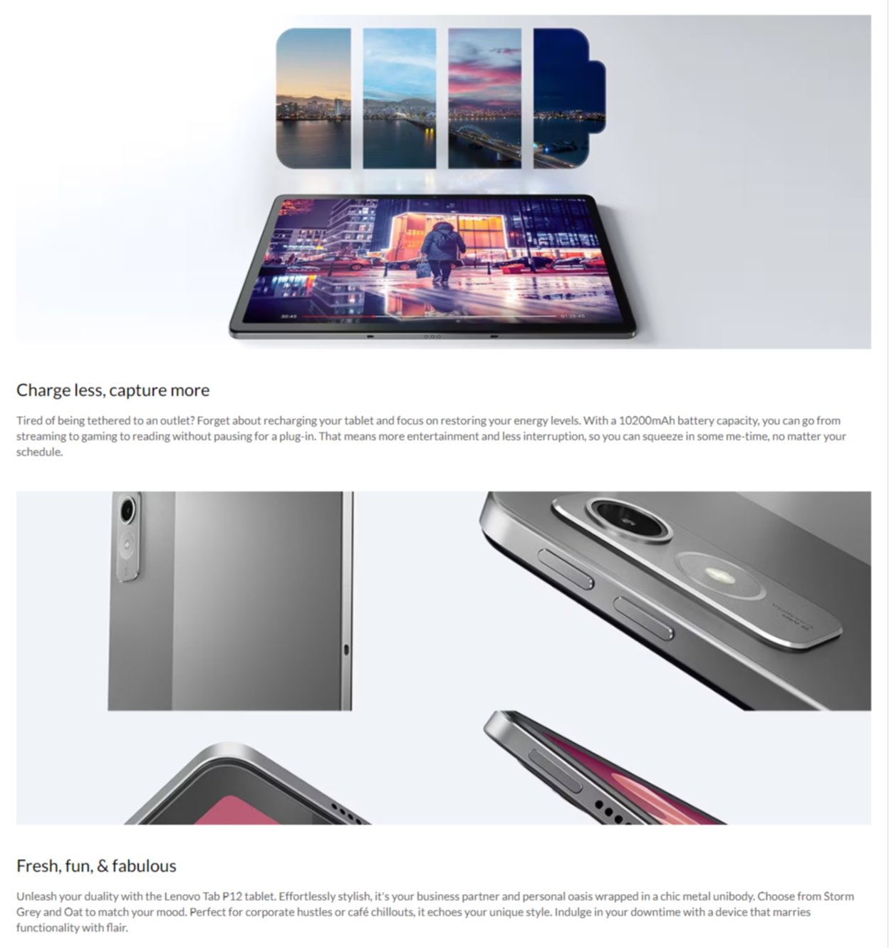 Écran LCD + Vitre Tactile Complet Pour Lenovo Tab P12 2023 (TB-370FU) - Taille 12.7 Pouces, Remplacement De L'affichage | Neuf