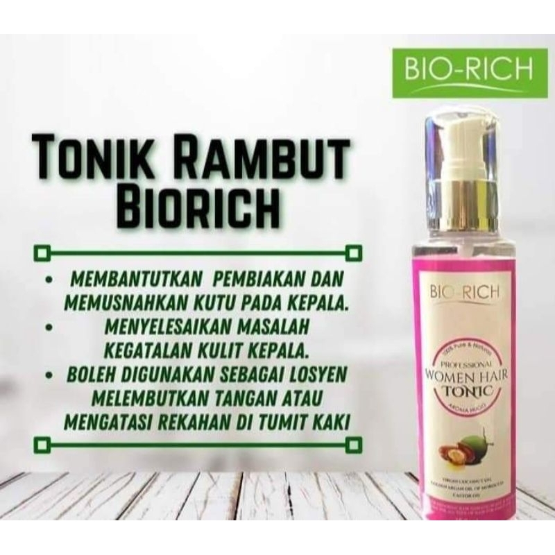 Biorich WOMEN MEN HAIR TONIC Tonik Rambut Wanita (HUGO) & Tonik Rambut ...