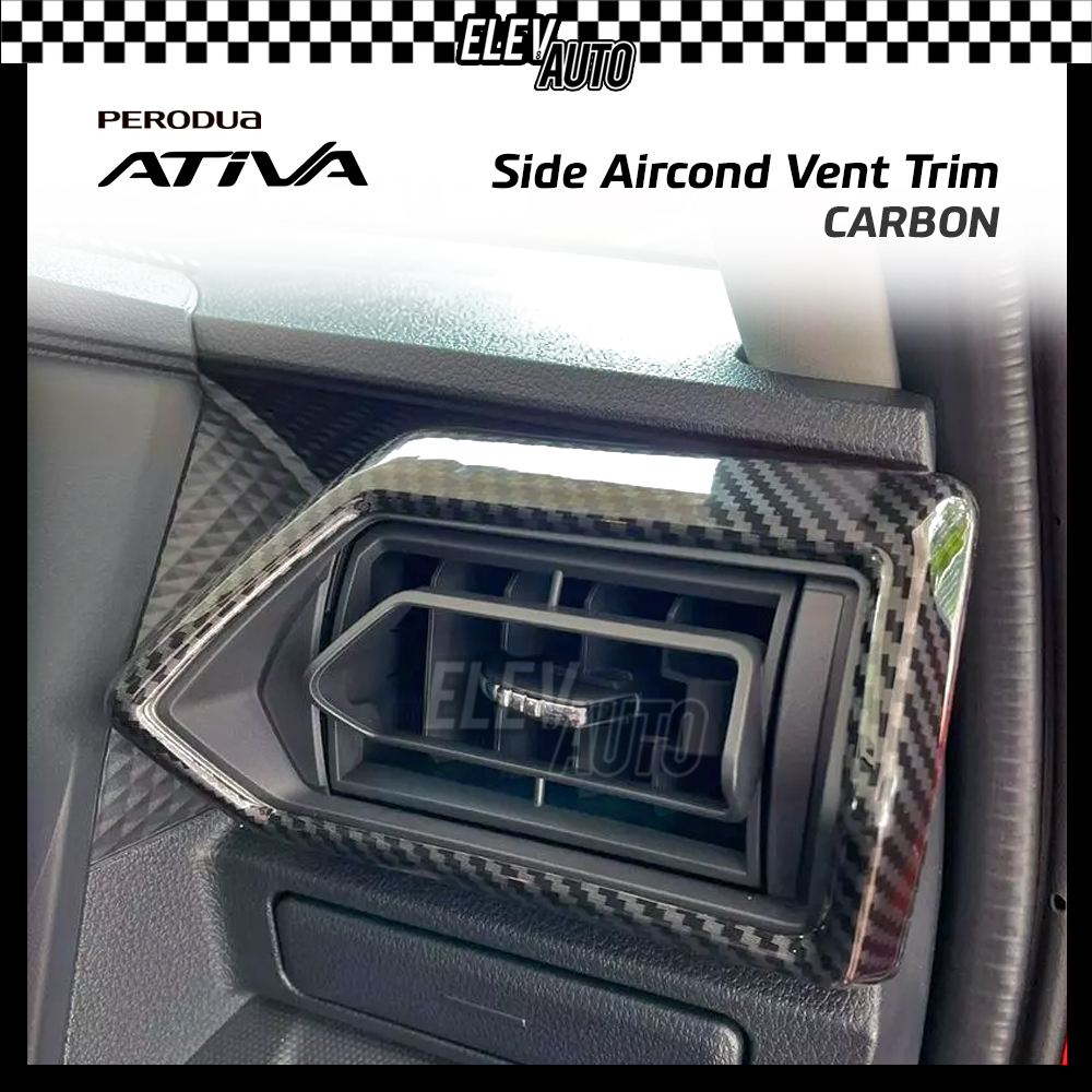 Perodua Ativa Side Aircond Vent Interior Trim Carbon Fiber Black ...
