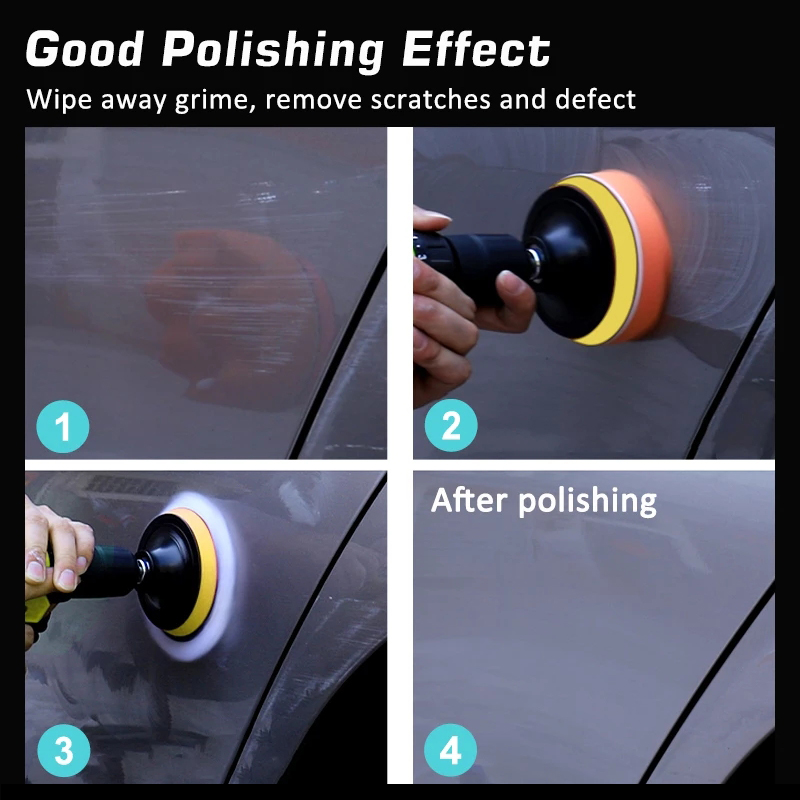 MKZCAR Car Polishing Disc Self-Adhesive Buffing Waxing Sponge Wool ...