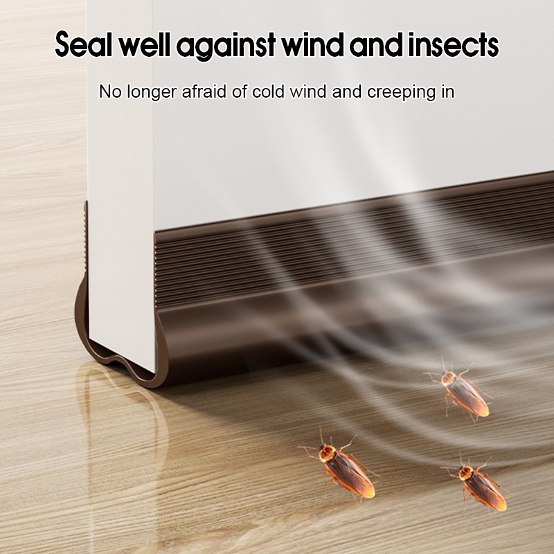 PVC Door Seal Strip Portable Dust Blocker Inserted Sealing Gap Bottom ...