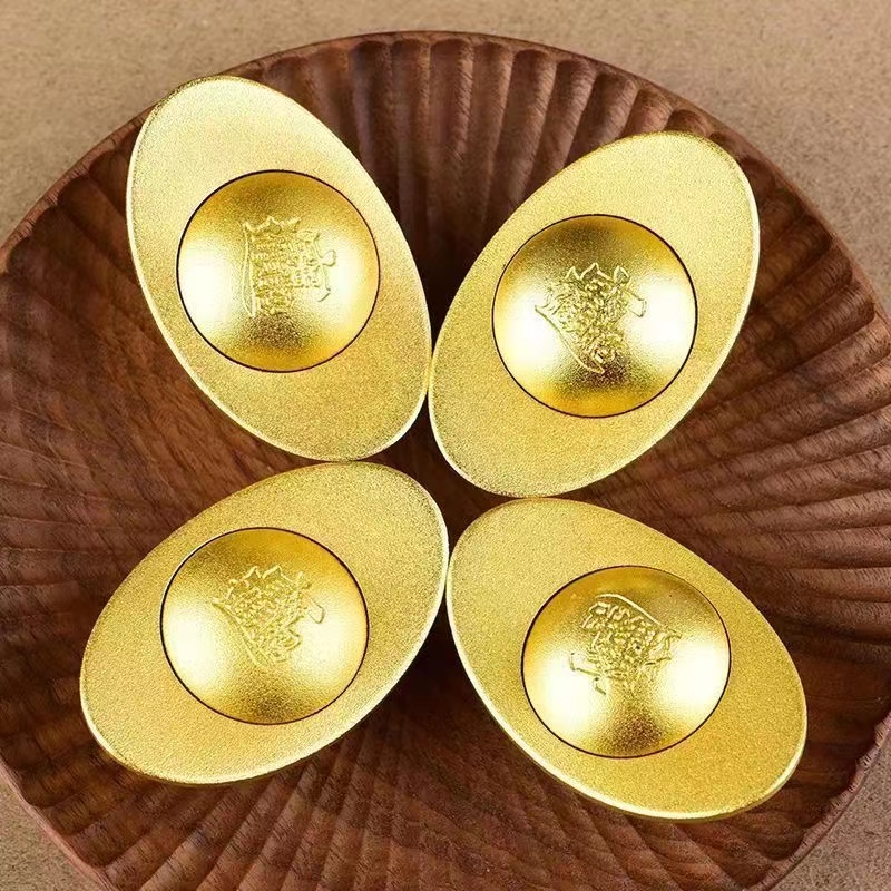 【Ready Stock】已開光 FENG SHUI 风水 黄铜金元宝实心 可转动元宝摆件 礼物 聚宝盆 百福缸 米缸 招财进宝 ...