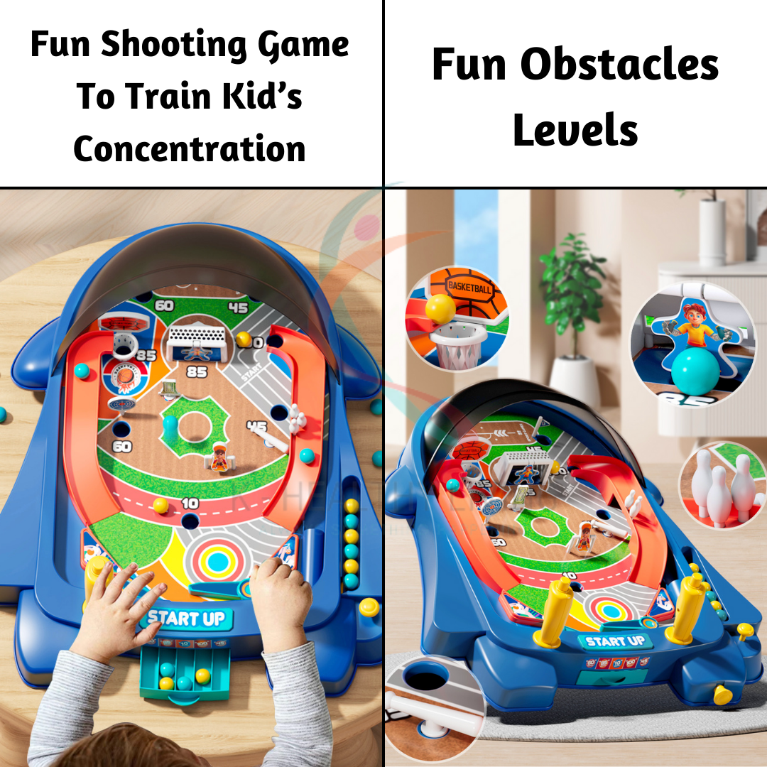 Children's Brain Puzzle Toy Shooting Pinball Machine Gaming Table ...