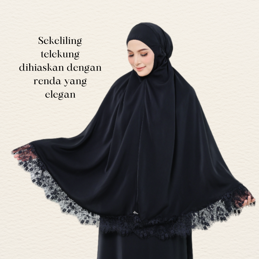 Mini Telekung HAWA Hanna Mirae Ironless, Sejuk Lembut Selesa Exclusive ...