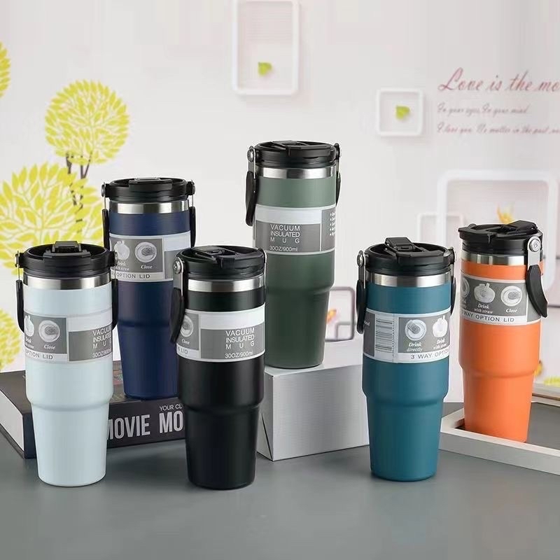 2 Way Drinking 304 Stainless Steel Thermos Cup Mug 手提保温瓶 保冷水瓶 Water ...