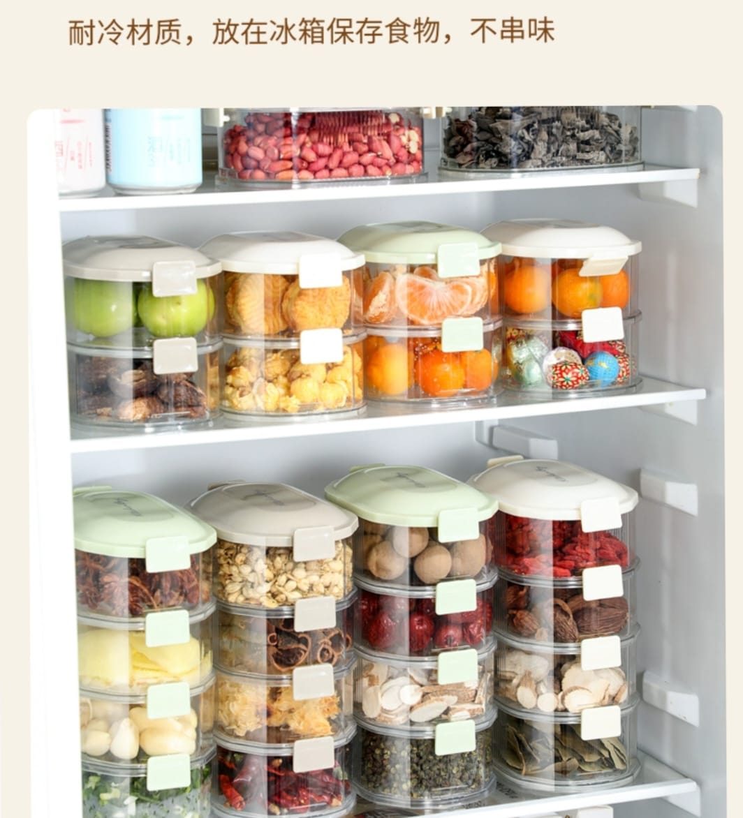 Kitchen Seasoning Organizer Stackable Plastic Spice Storage Box with ...