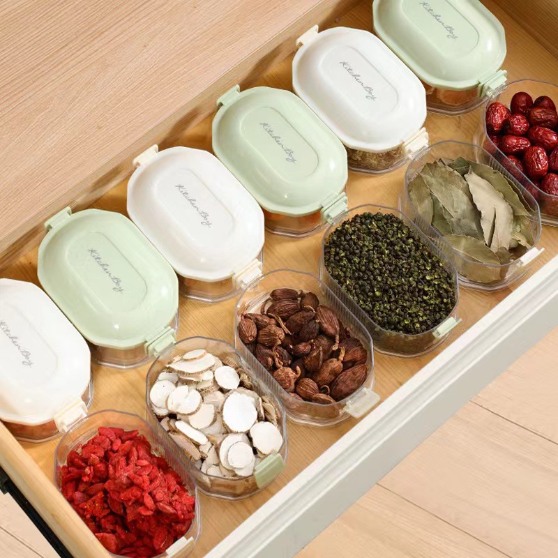 Kitchen Seasoning Organizer Stackable Plastic Spice Storage Box with ...