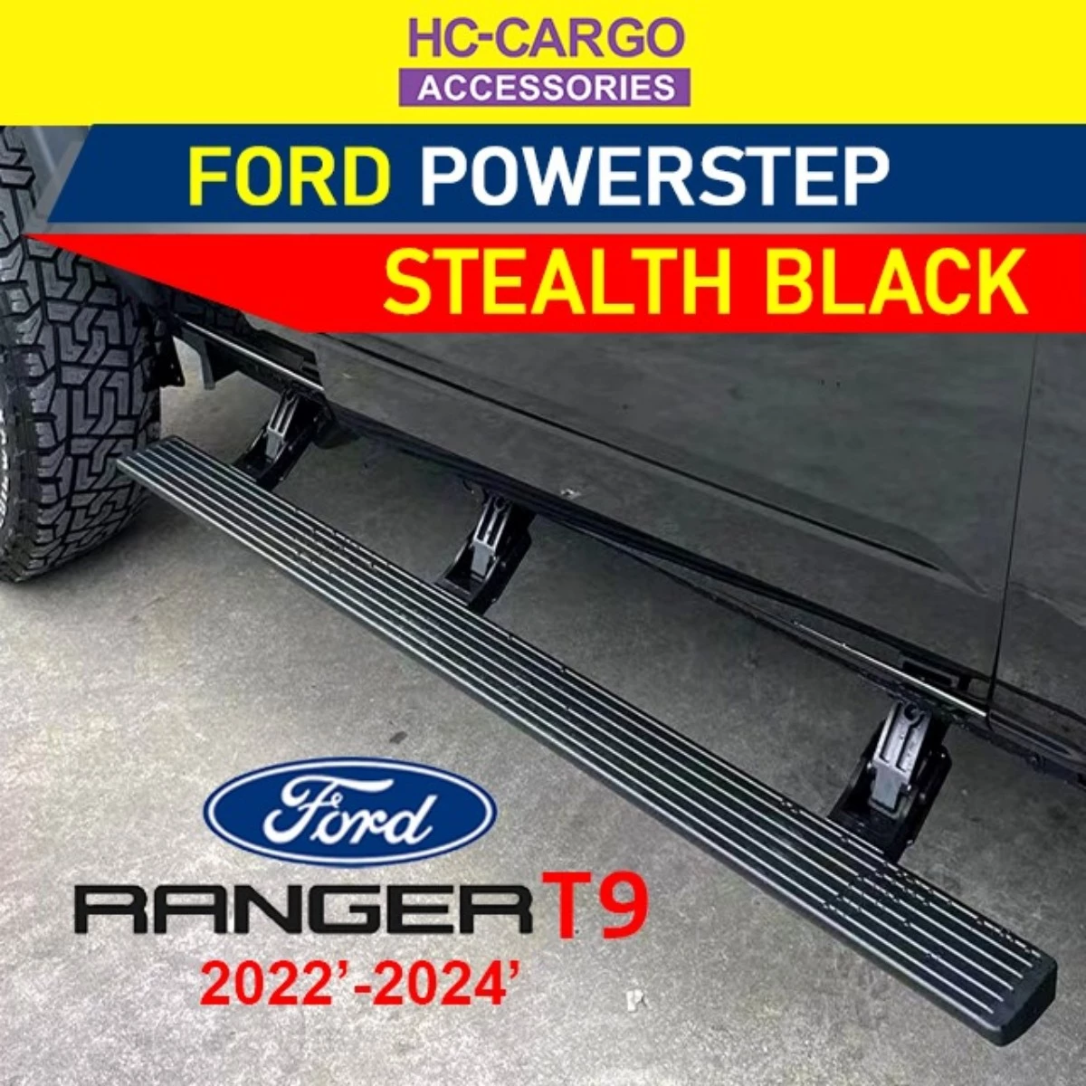 HC CARGO Ford Ranger T9 Aluminum Alloy Power Side Steps Retractable ...
