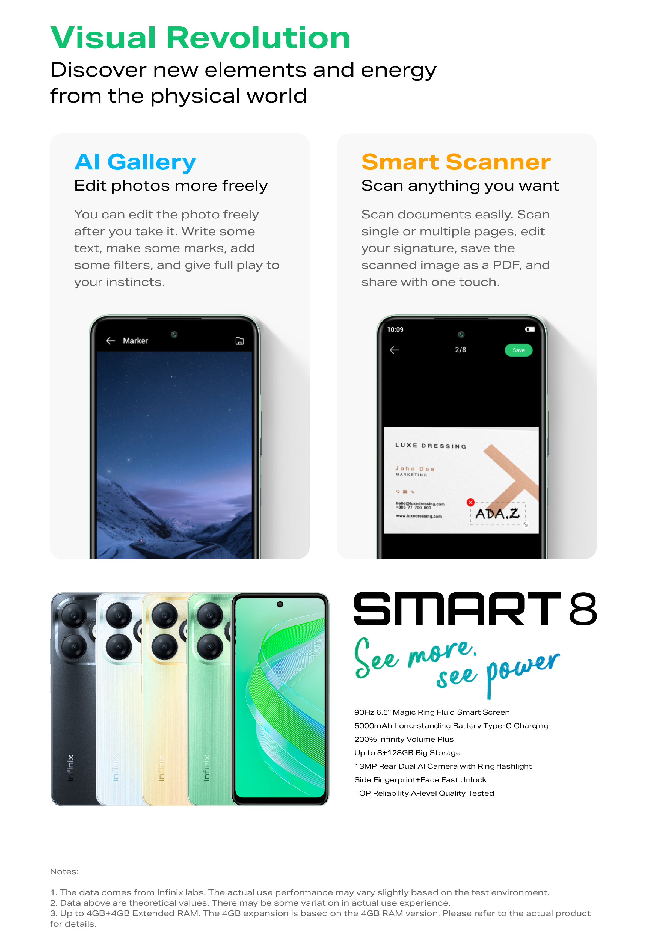 Infinix Smart8 (64GB + up 6GB RAM) 90Hz Hole Display 5000mAh Battery ...