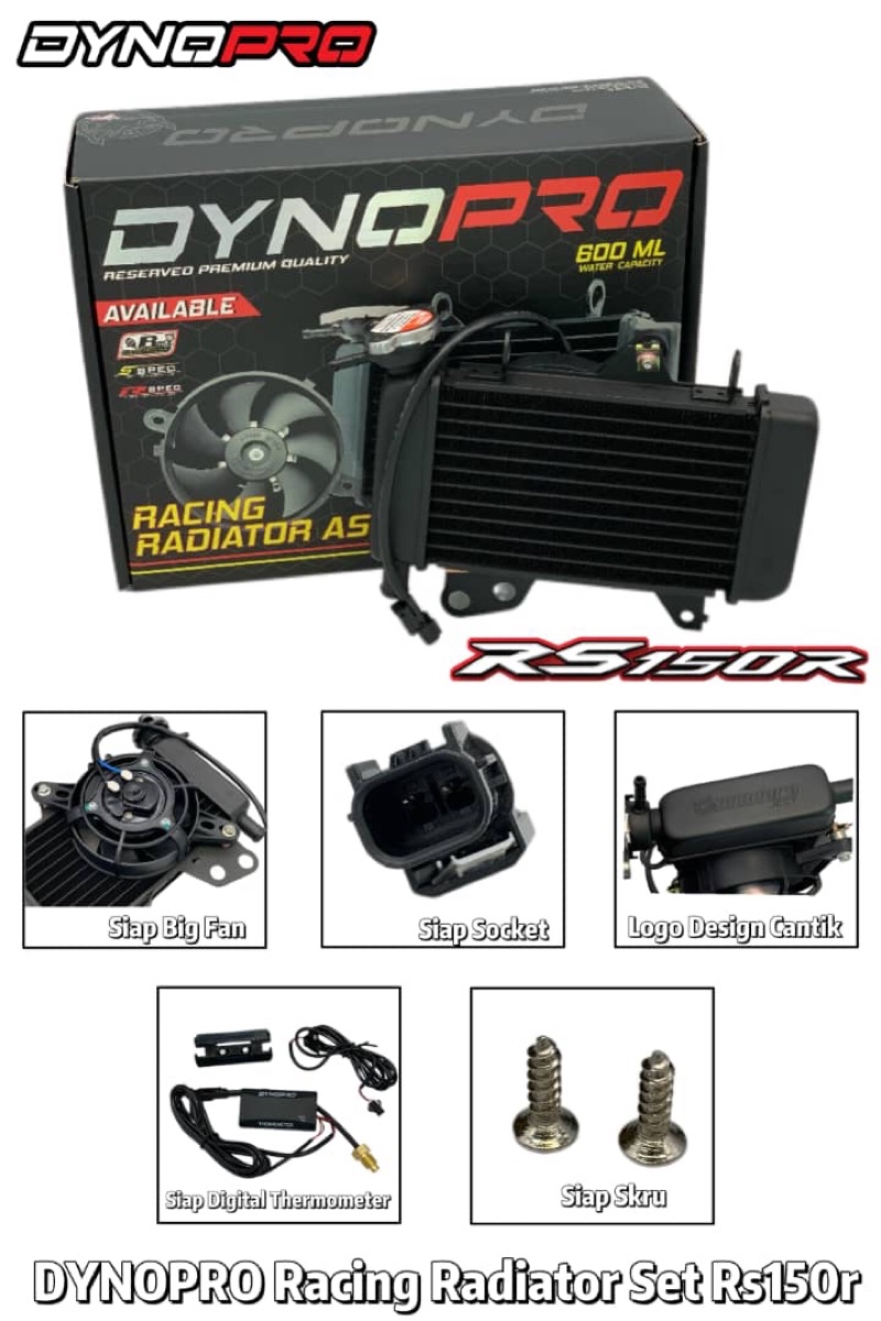 Racing radiator set 600ML (Dynopro) yamaha y15 y15ZR lc135 135lc lc 135 ...