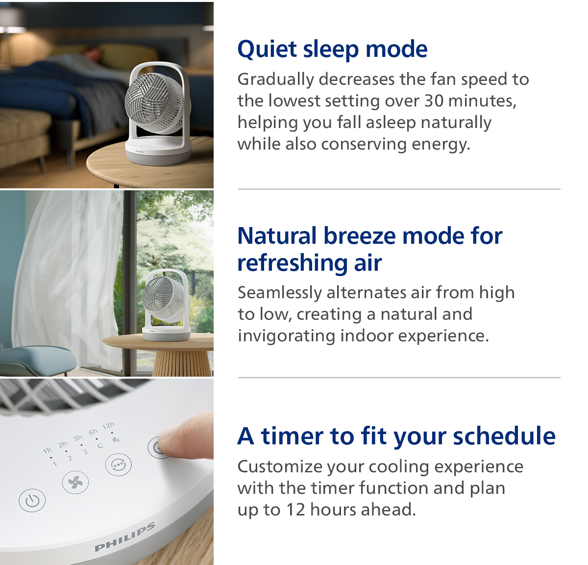 Philips CX2050 | Desk Fan | SilentWings Tech - 30% Quieter Cooling ...