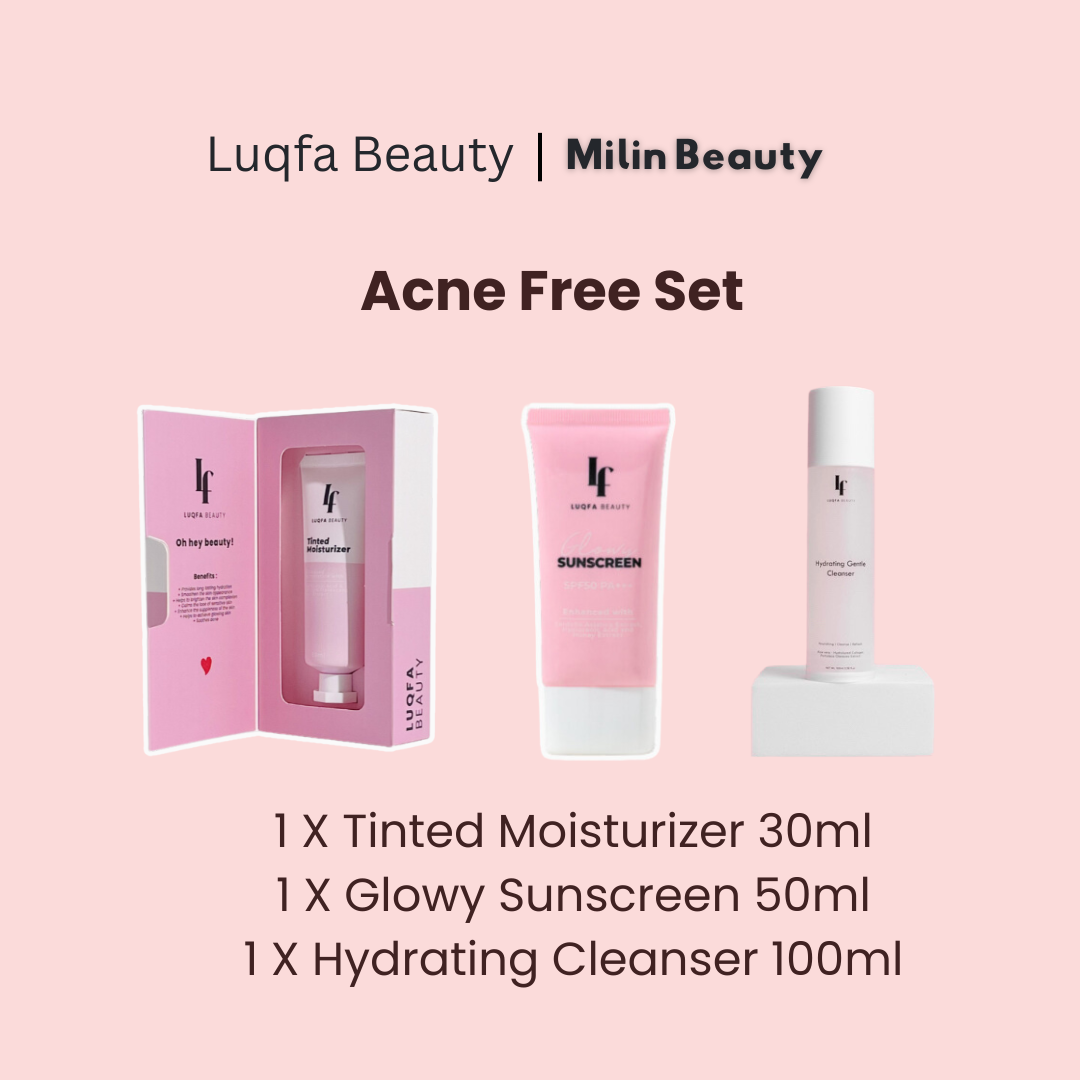 (Set Besar) Luqfa Beauty Tinted Moisturizer/Glowy Sunscreen/Aquarich ...