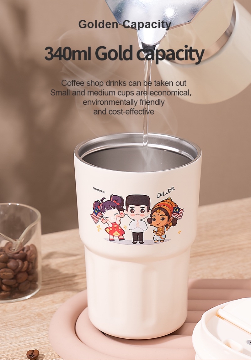 Diller Merdeka Coffee Office SUS304 Travel Direct Drinking Thermo Cup ...
