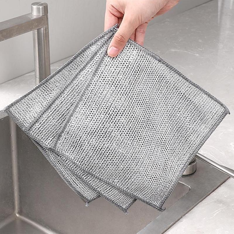 𝐒𝐂𝐑𝐀𝐓𝐂𝐇 𝐅𝐑𝐄𝐄 Reusable Stainless Steel Wire Cleaning Cloth Rust Stain ...