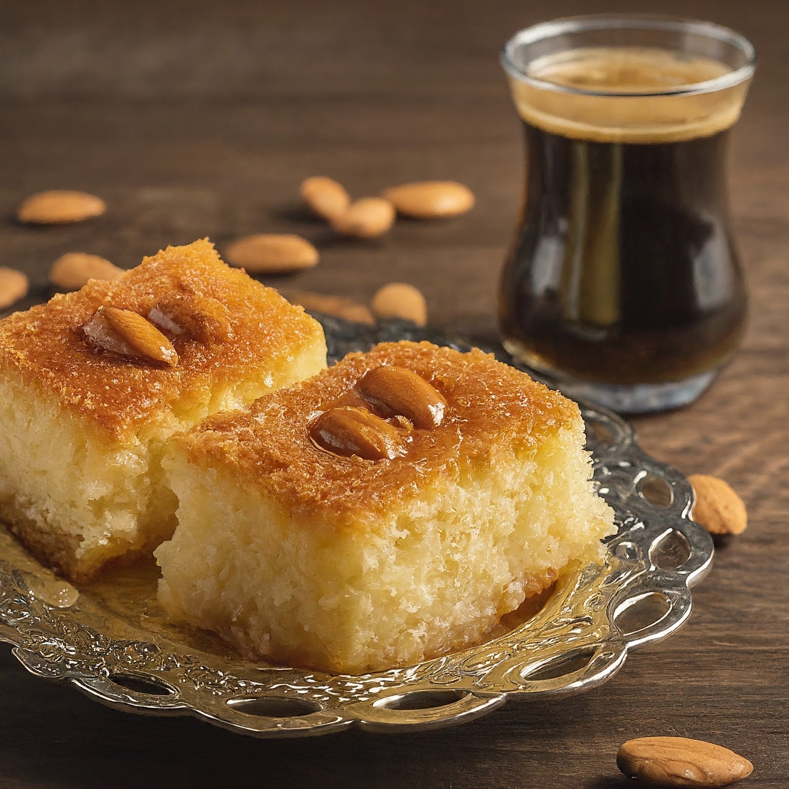 Semolina Delight - Semolina Cake - Harissa - Basbousa - Syrup-Soaked ...