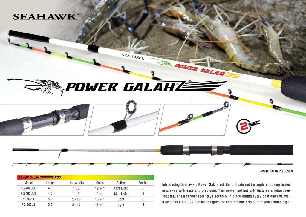 FISHER 2024 SEAHAWK POWER GALAH Ultra Light Fishing Rod Shrimp Rod ...