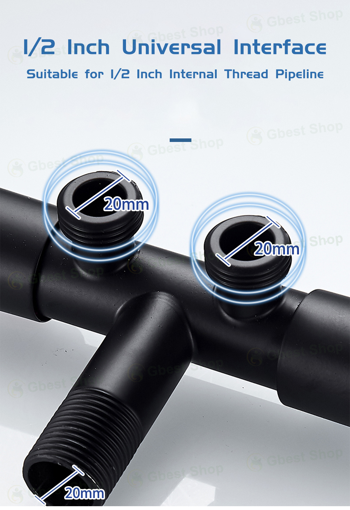 Two way Angle Valve Stainless Steel Kitchen Bathroom Toilet double head