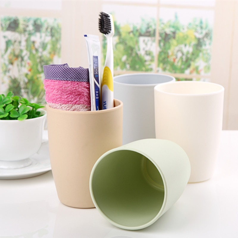 SayYes Eco-Friendly Plastic Cup Toothbrush Cup Circular Portable ...