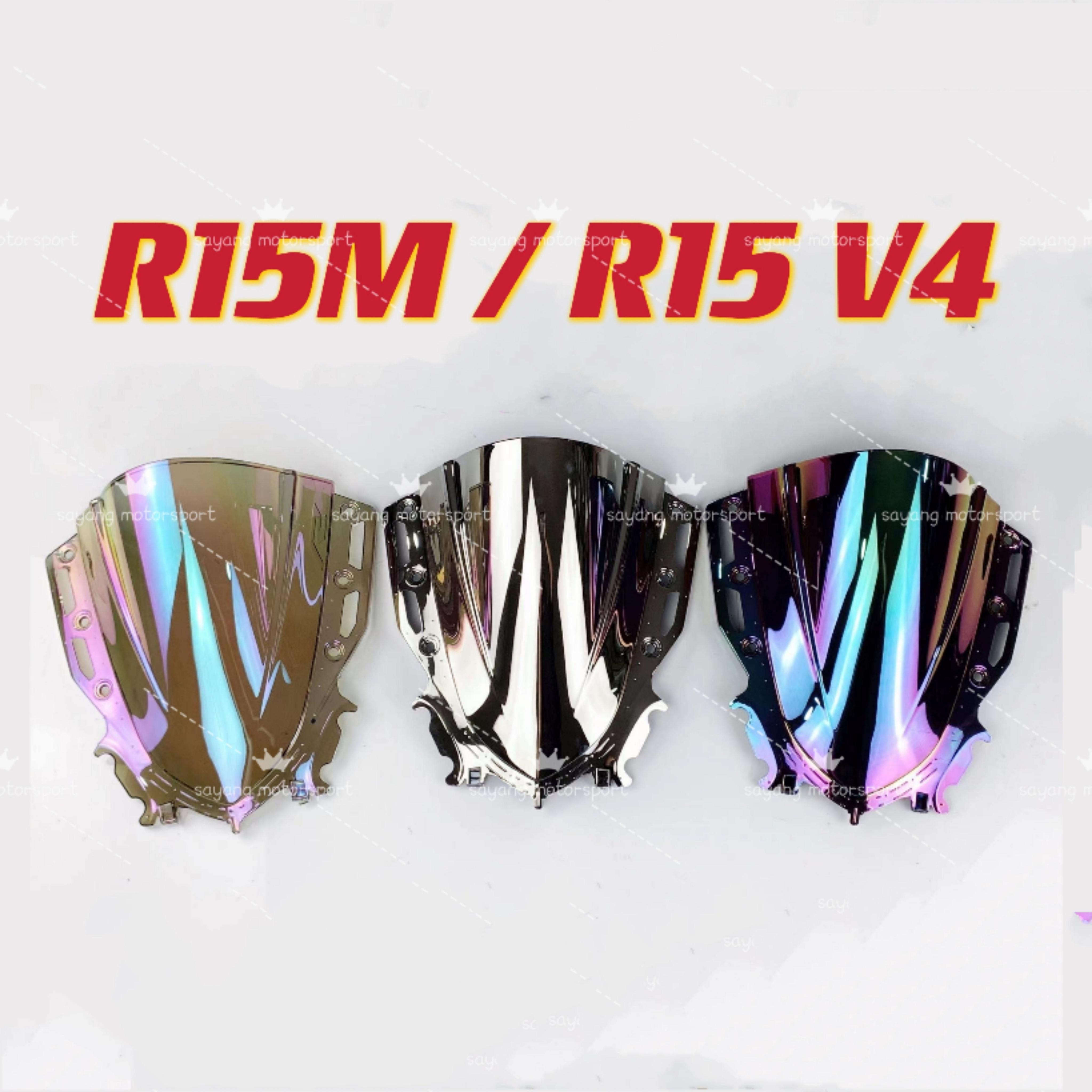 VISOR R15 V3 2017-2018 WINDSHIELD R15M/R15 V4 ANTI PECAH DOUBLE BUBBLE ...