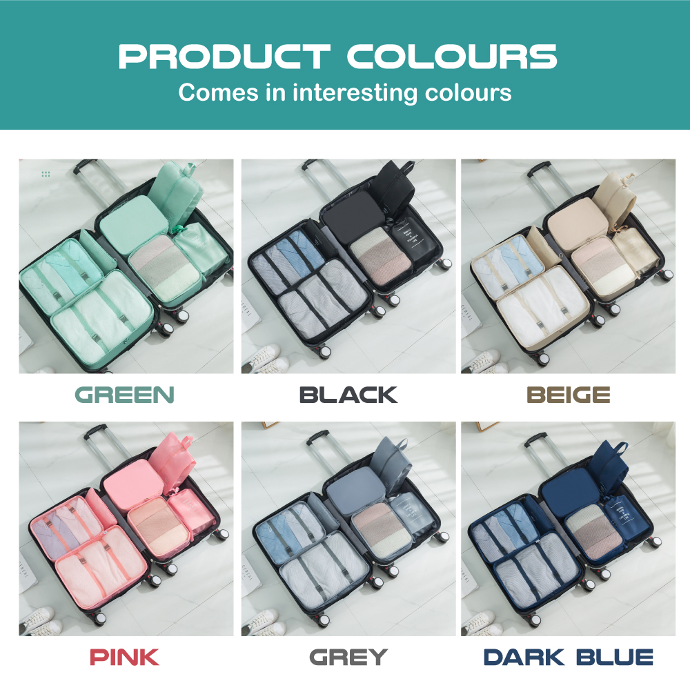 [Kingsman] 7in1 Travel Packing Clothes Travel Storage Organizer Set Bag ...