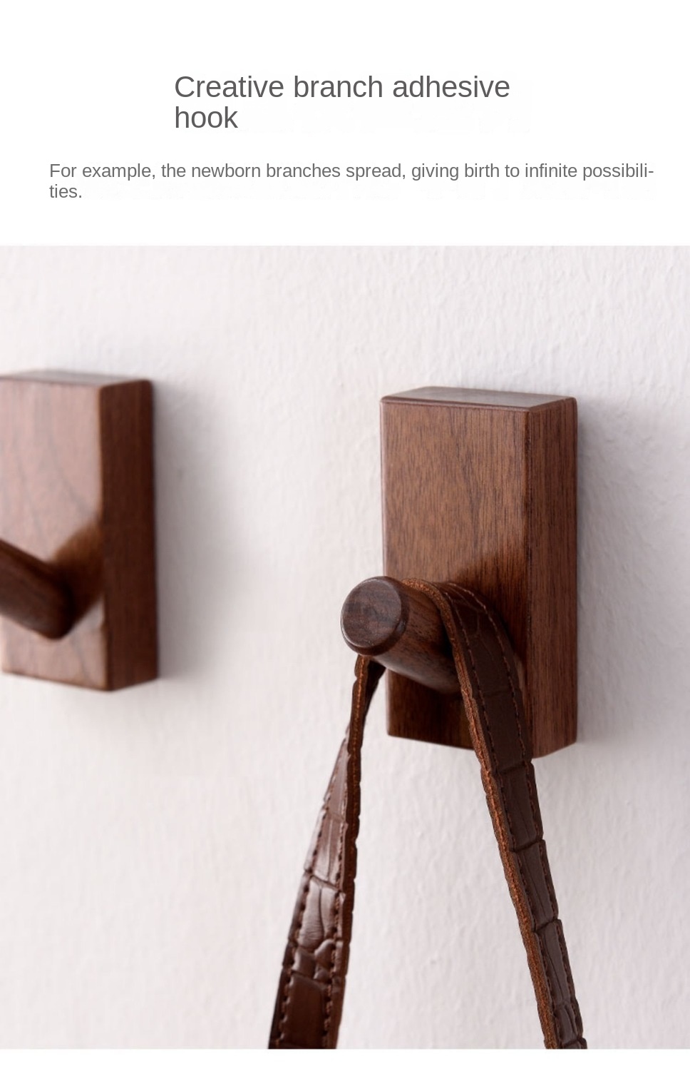 Nordic Solid Wood Hook Creative Hallway Wall Wall-Mounted Coat Hook ...