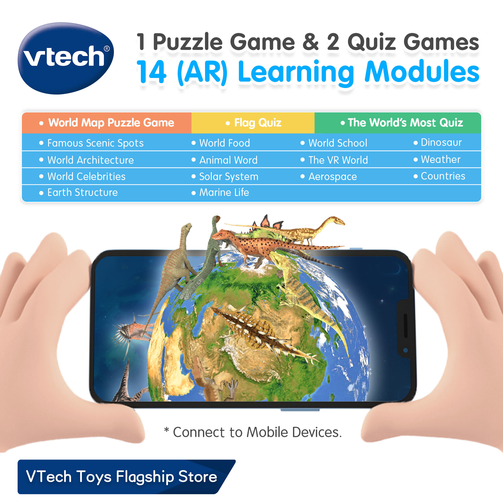 VTech Magic Adventure Globe English & Chinese BBC Video Kids Learning ...