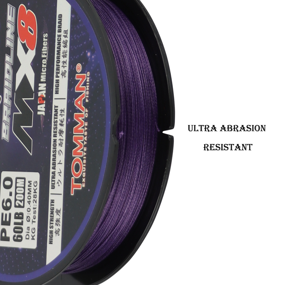 (PE1.0-PE6.0/10LB-60LB) Tomman Black Ghost MX4 MX8 Braided Fishing Line ...
