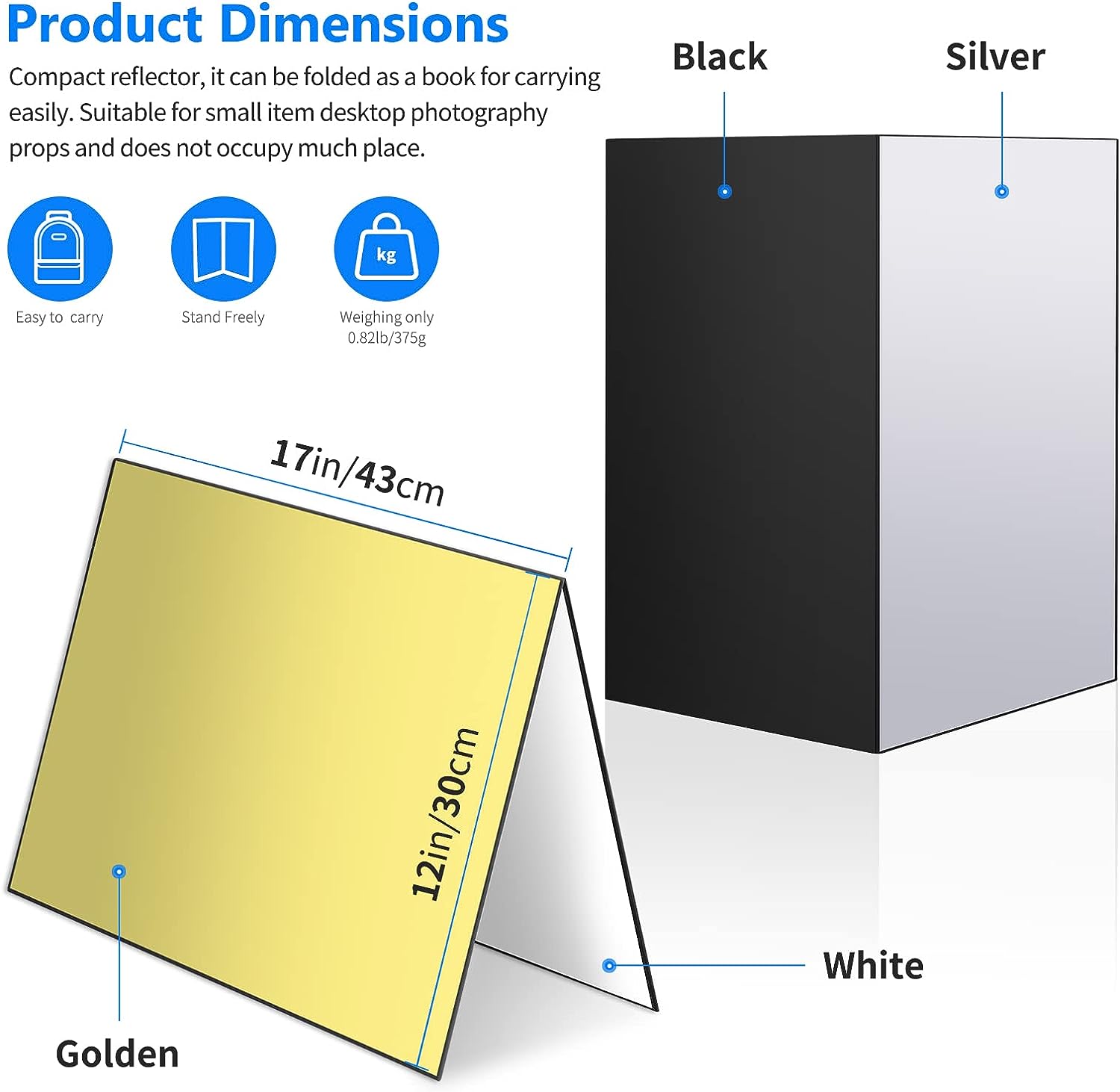 A3 Double-sided Thickened Photography Cardboard Folding Reflector Thick ...