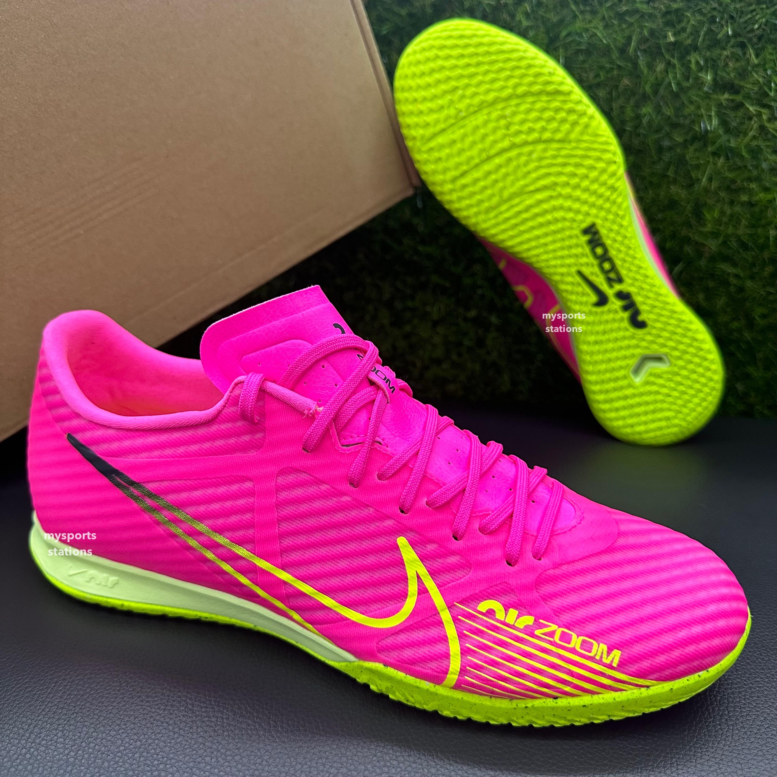 Nike Mercurial Zoom Vapor 15 Academy IC DJ5633 605 Futsal Shoes Kasut Futsal Pink Blast Volt 100 Original Shopee Malaysia