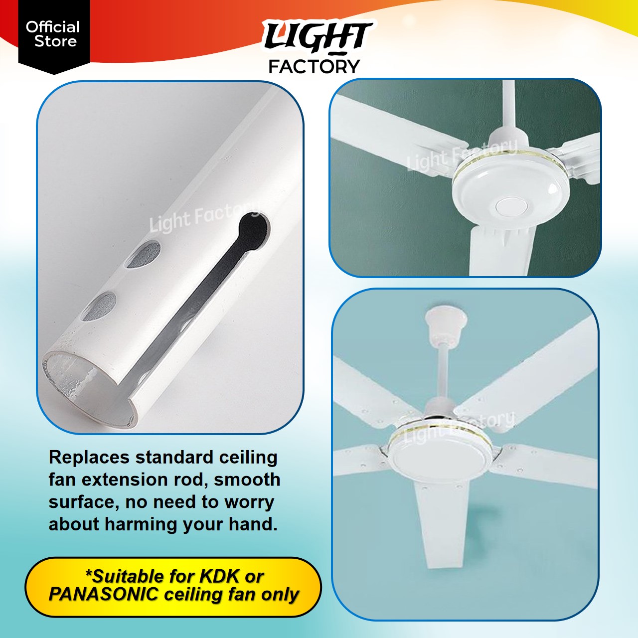 Original Ceiling Fan Rod Kdk Panasonic Ceiling Fan Pipe Down Rod Ceiling Fan For Extend Use