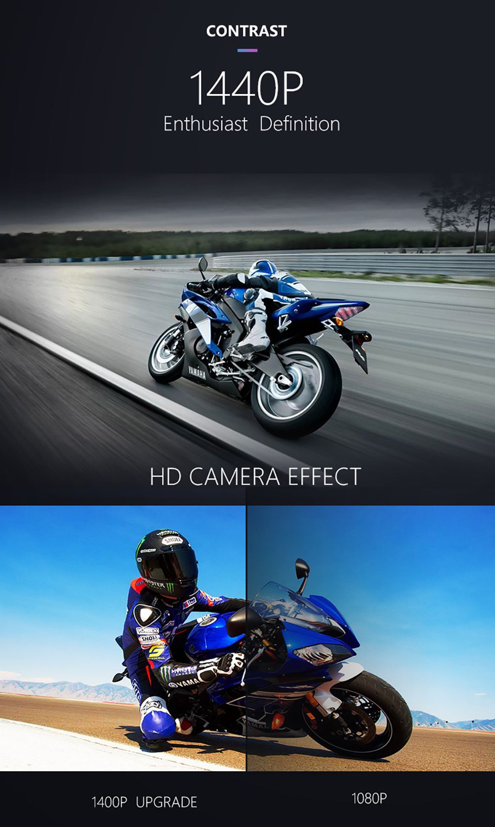 Sameuo Q1 Motorcycle Camera Kamera Rakam Motosikal Waterproof Night ...