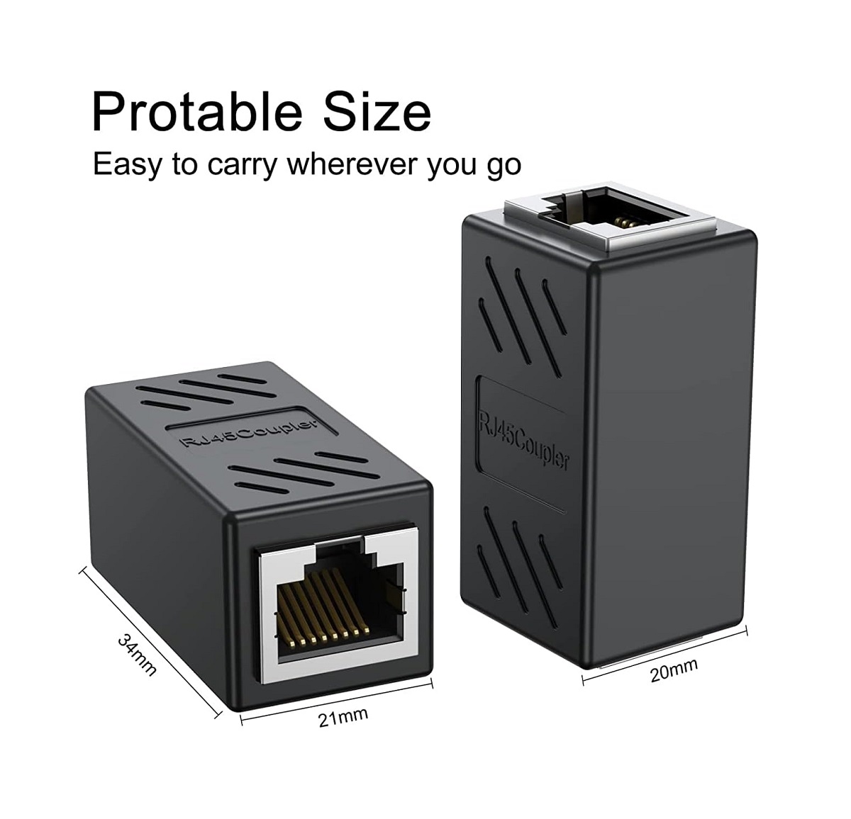 RJ45 COUPLER CONNECTOR ADAPTER FEMALE TO FEMALE NETWORK ETHERNET ...