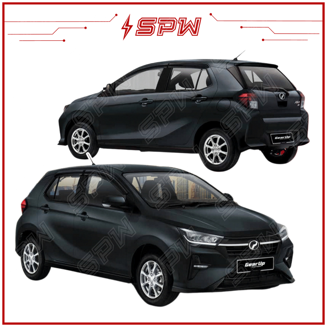 Perodua Axia 2023 OEM Gear Up Bodykit GU Body Kit Front Lip Side Skirt ...