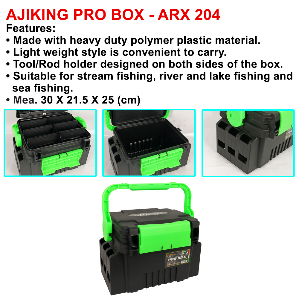 NEW) AJIKING PRO BOX ARX 202 HEAVY DUTY TACKLE BOX 😍