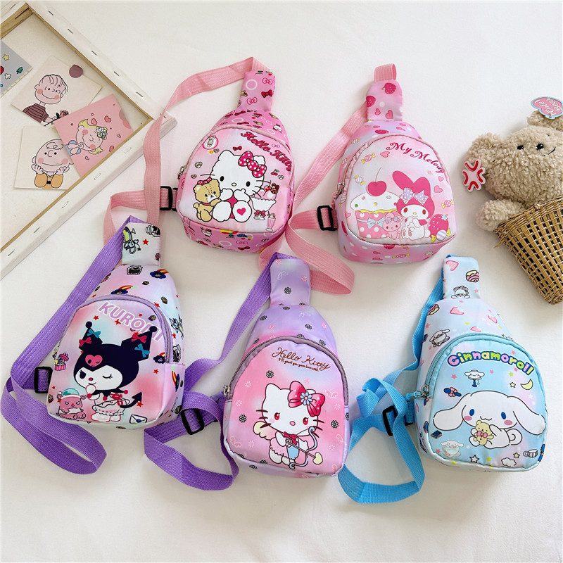 Sling Bag Children Chest Bag Kids Cartoon Shoulder Bag Hello Kitty