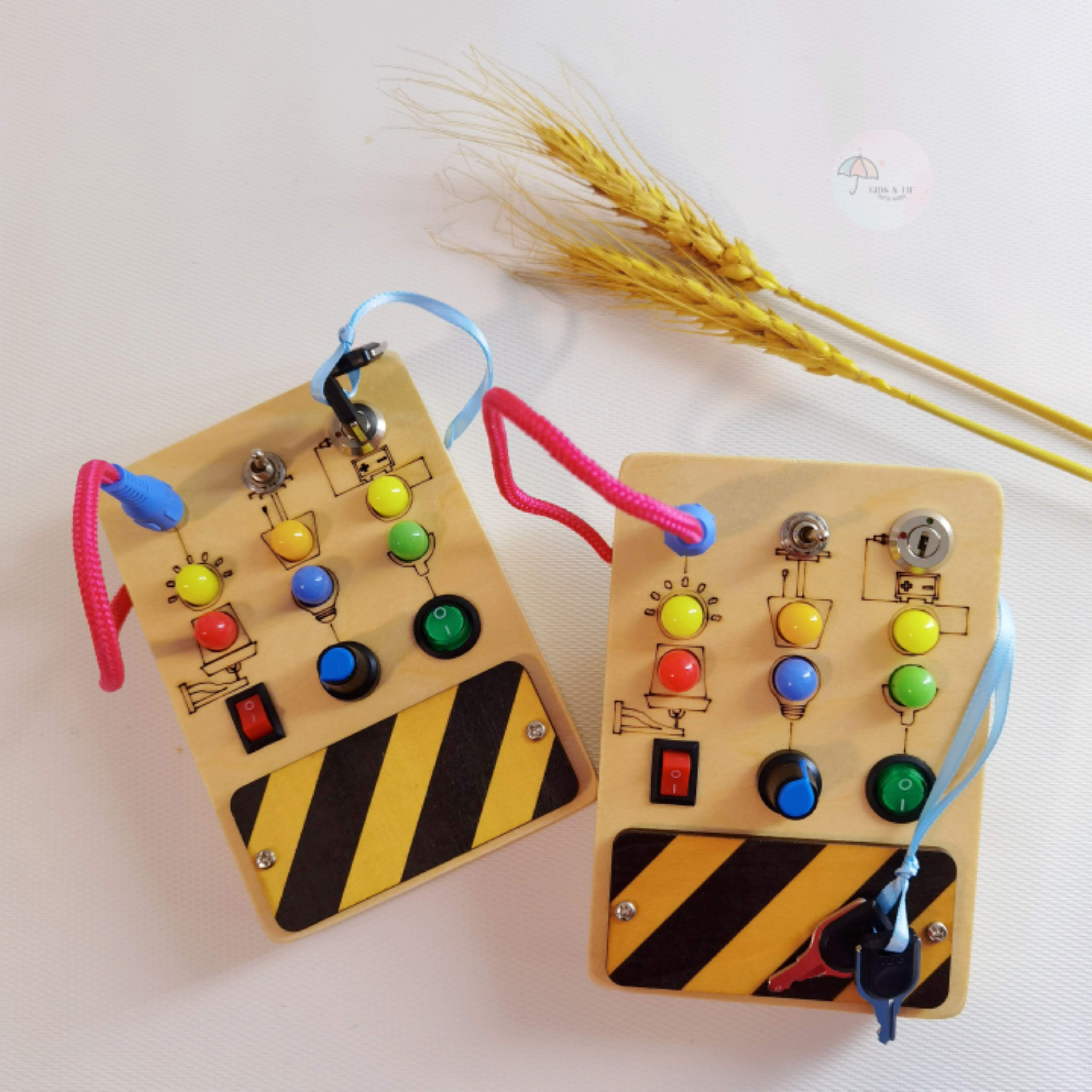 Lights switches key toy box for children montessori playing toys ...