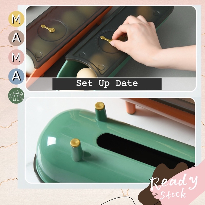 Plastic Egg Holder For Refrigerator Stackable Egg Tray With Lid Egg