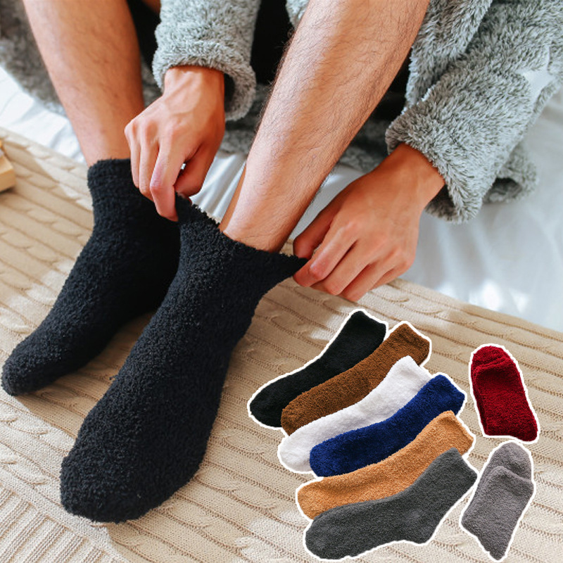 Unisex Soft Sleeping Socks Winter Thermal Sock Warm Fuzzy Fluffy Winter ...