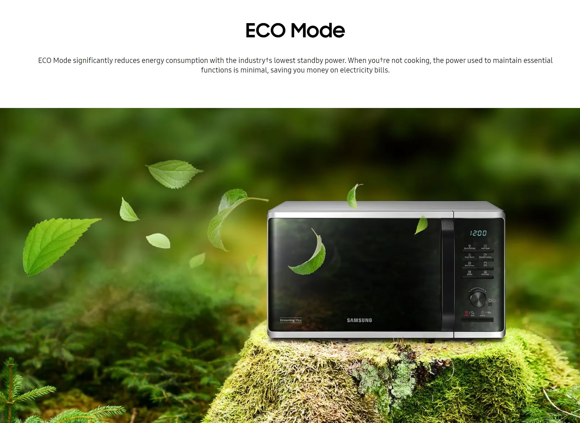 Samsung Microwave Oven with Grill 23L Healthy Steam Easy Clean