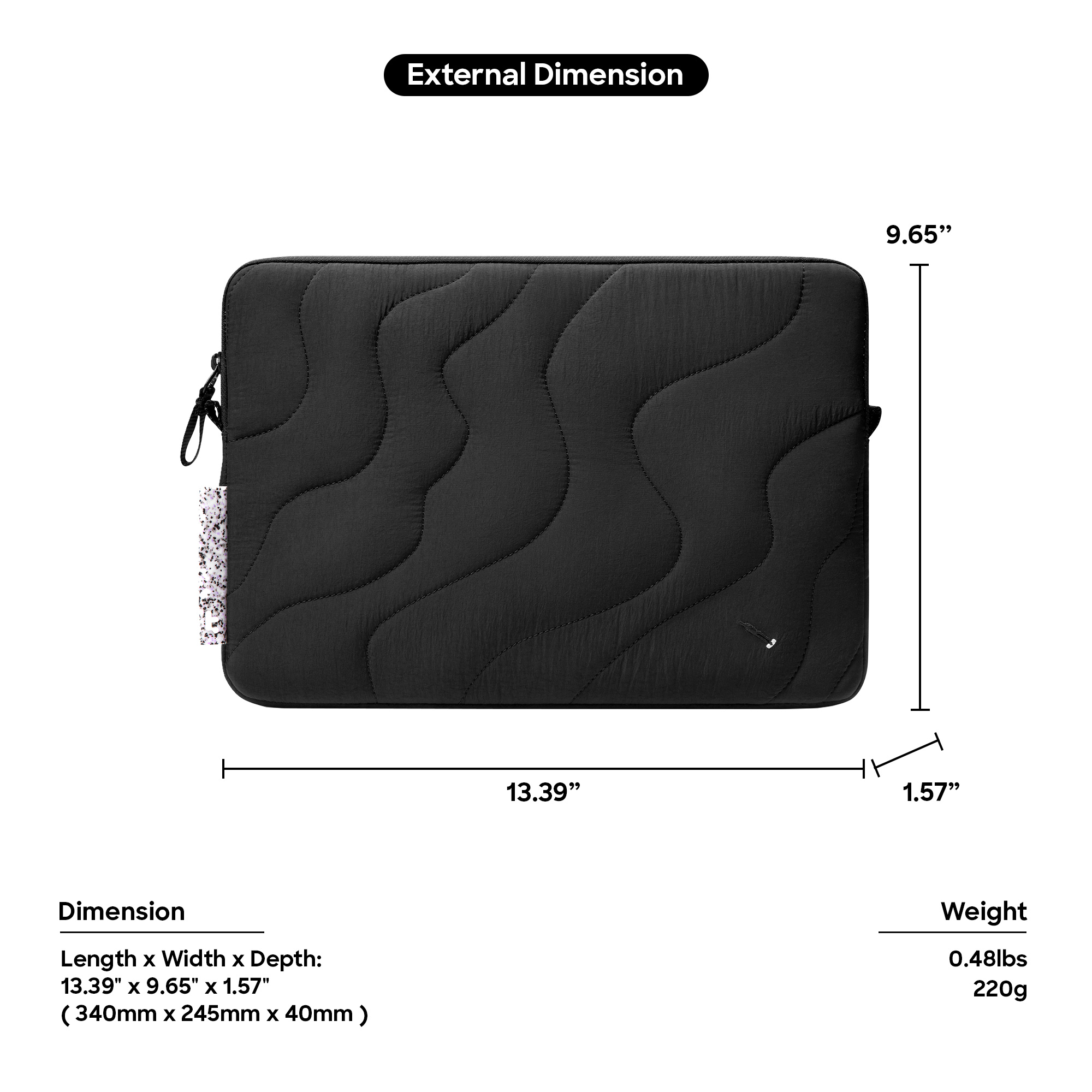 tomtoc 13 Inch 360 Protective Lightweight Puffy Laptop Sleeve / MacBook Sleeve MacBook Pro
