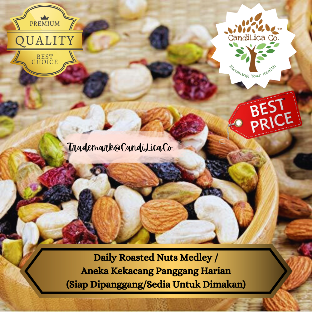 CandiLica Co. Daily Roasted Nuts Medley Product of Malaysia with