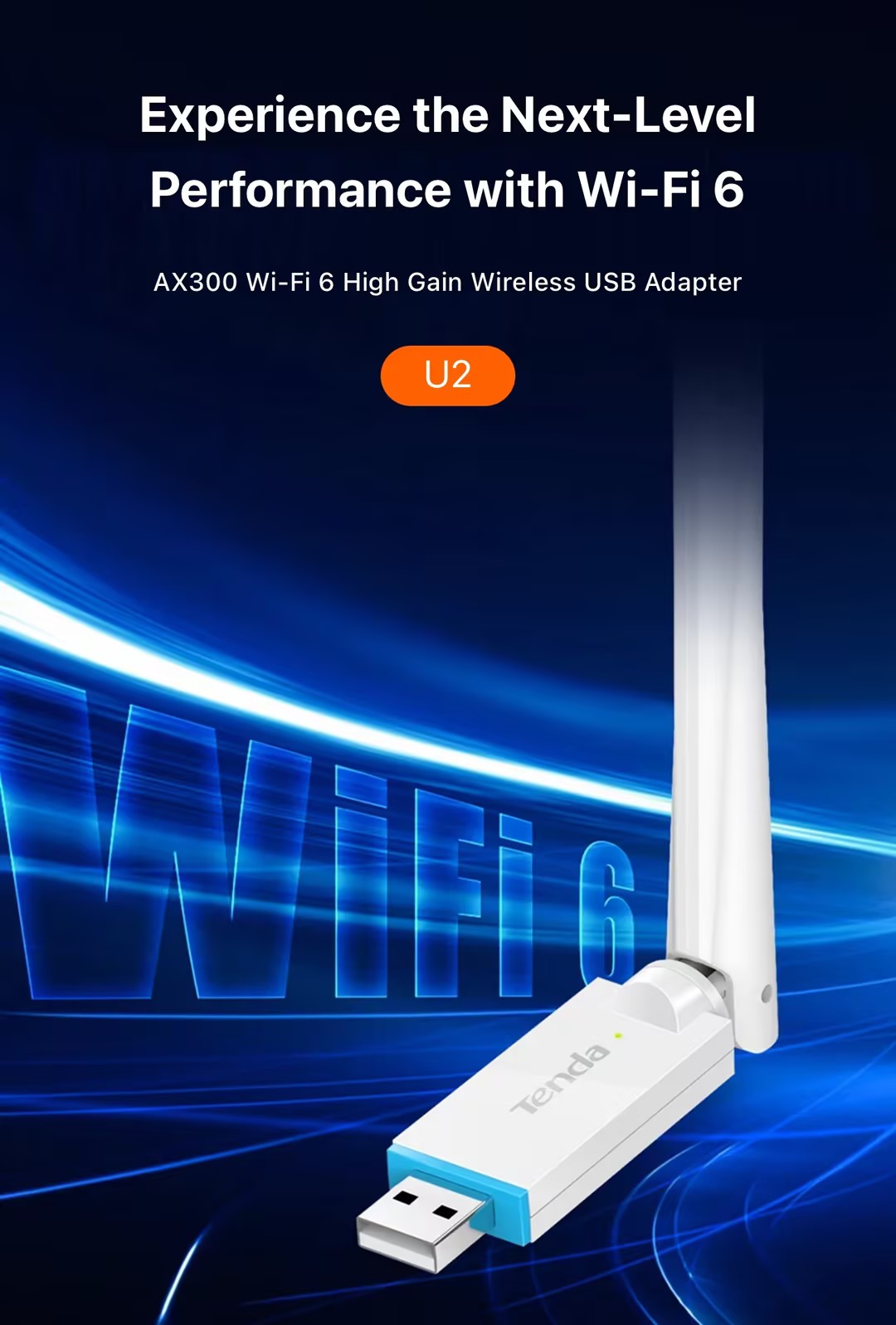 Tenda U2/U9/U11 USB WiFi Adapter for PC WIFI 6 AX300/AC650/AX900 USB ...