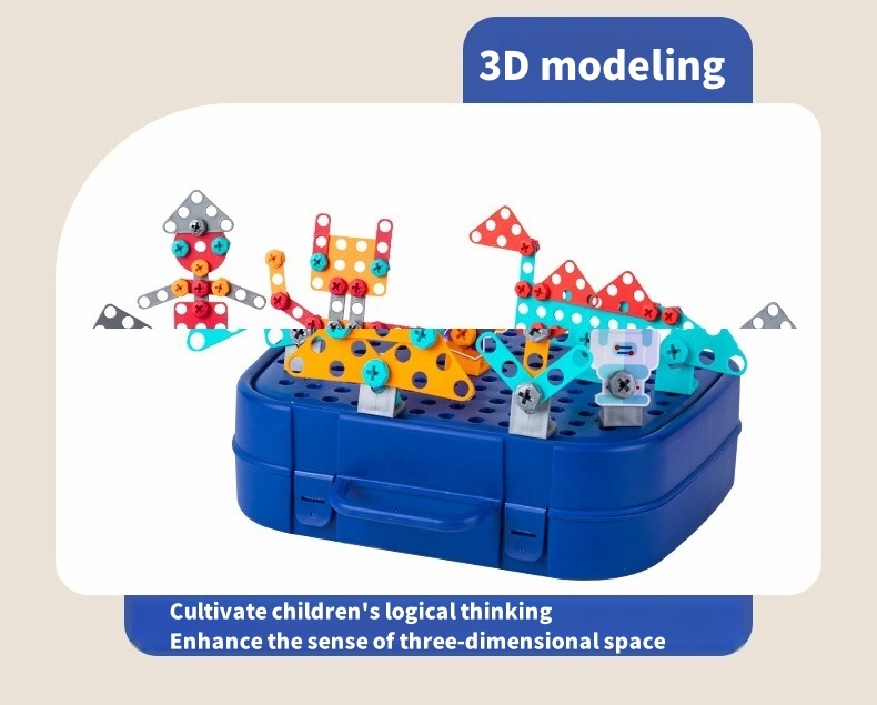 【🇲🇾24h】230pcs Building Blocks Children Electric Drill Toy Set Screw ...
