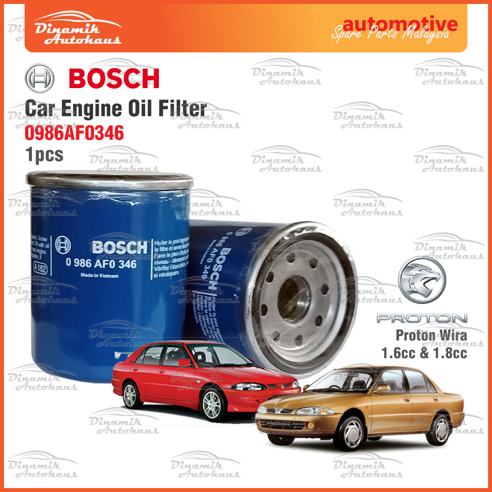 Proton Wira 1.6 & 1.8 Car Engine Oil Filter (Penapis Minyak Enjin Kereta) Bosch  0986AF0346 Oil Filter
