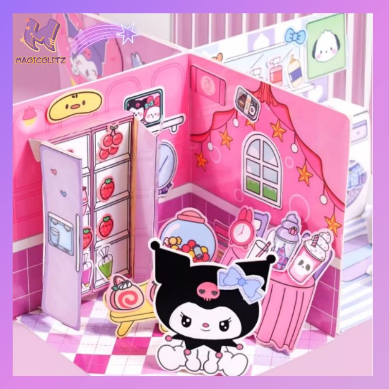 Sanrio 3D Dimensional Quiet Book Educational DIY Kuromi Cinnamorll ...