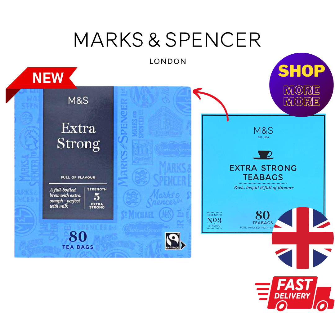 [8.8 PROMO⭐️] (M&S)🇬🇧 Mark_&_Spencer UK Tea: Extra Strong Tea Bags 80P ...