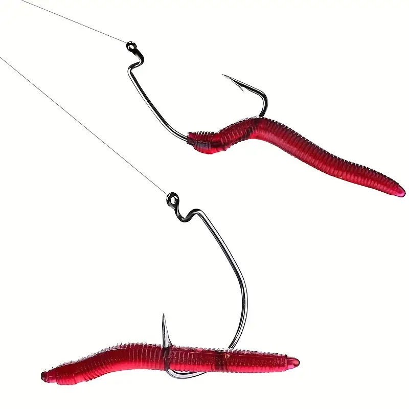Simulation Earthworm Worms Artificial Fishing Lure Tackle (50 / 100Pcs ...