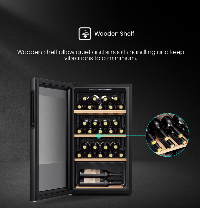 Hisense RW32N4ATB Wine Cooler 30 Bottles LED Lighting Wine Cellar